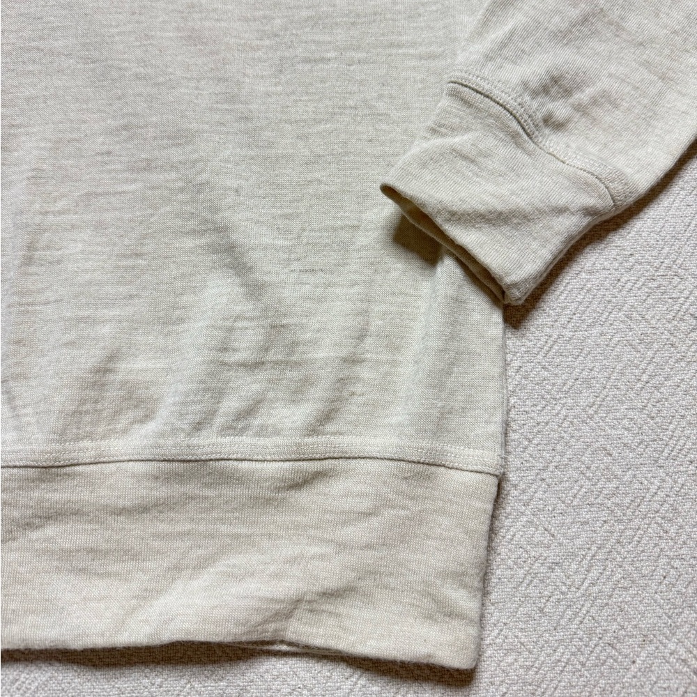 Wool Renown Men’s Llama Ivory Cream Mock Neck 1/4 Zip Up Sweater M - Picture 3 of 6